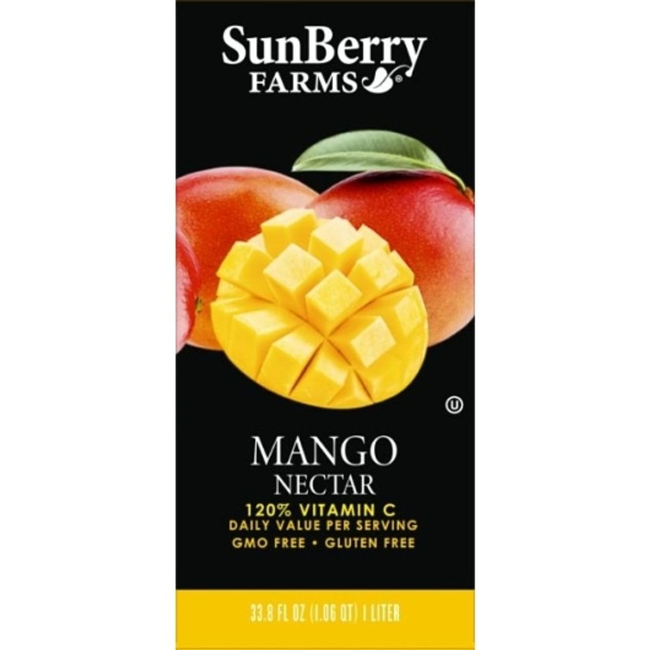 Sunberry Farms Mango Nectar 25% Juice, 33.8 Fluid Ounce, 12 Per Case