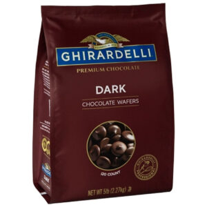 Ghirardelli Queen Dark Chocolate Wafers, 5 Pounds, 2 Per Case