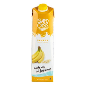 Island Oasis Banana Drink and Smoothie Mix - Aseptic, 1 Liter, 12 Per Case