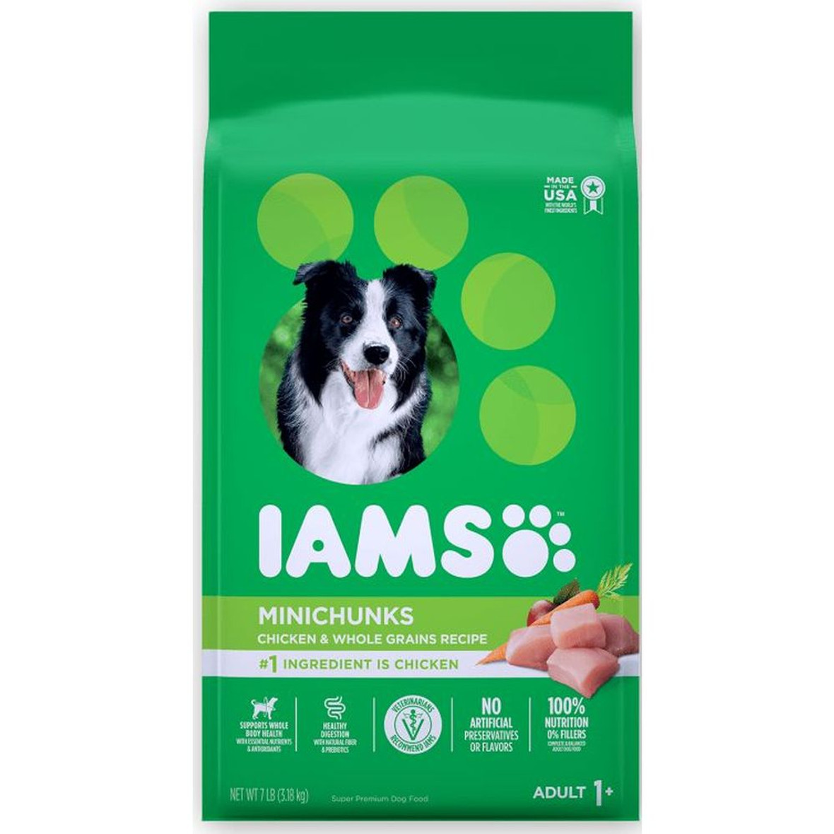 IAMS Puppy Chicken and Whole Grain Recipe Dry Dog Food , 7 Pound, 4 Per Case