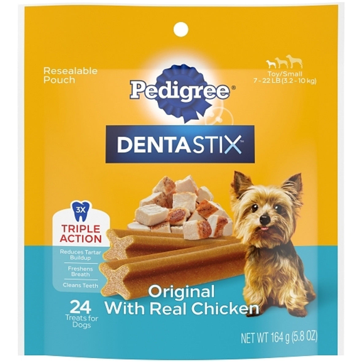 Pedigree Dentastix Original Small Medium 10 Count, 5.57 Ounces, 7 Per Case