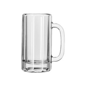 Libbey 10 Ounce Paneled Clear Glass Beer Mug, 12 Per Case