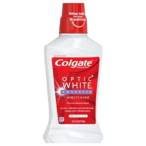 Colgate Optic White Icy Fresh Mint Mouthwash, 8 Fluid Ounces, 6 Per Case