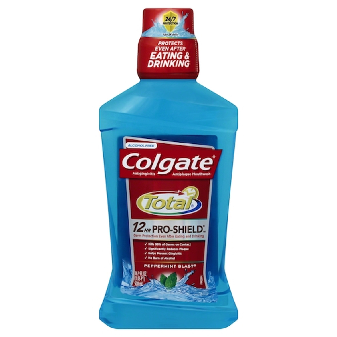 Colgate Total Mouthwash Peppermint, 8.4 Fluid Ounce, 6 Per Case
