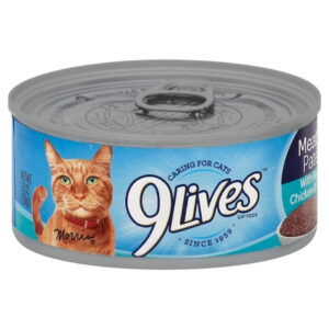 9 Lives Meaty Pate Chicken Dinner Cat Food Singles, 5.5 Ounces, 24 Per Case
