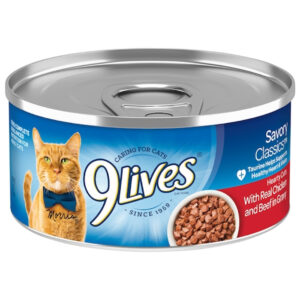 9 Lives Meaty Pate Chicken And Tuna Cat Food Singles, 5.5 Ounces, 24 Per Case