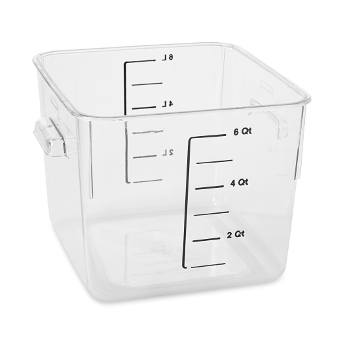 Cambro 6 Quart Round Translucent Measuring Storage Container, 12 Per Case
