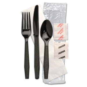 D & W Fine Pack Advantage Black Soup Spoon, 1000 Each, 1000 Per Box