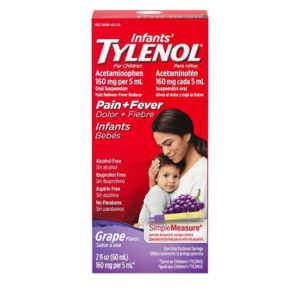 Tylenol Infant Drop Grape, 1 Fluid Ounce, 6 Per Pack, 6 Per Case