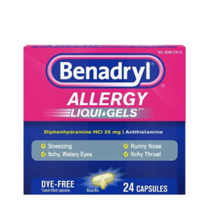 Benadryl Allergy Antihistamine 25 Mg Tablets, 24 Count, 6 Per Pack, 4 Per Case