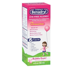 Bena_Chil Benadryl Allergy Plus Congestion, 4 Fluid Ounce, 3 Per Pack, 12 Per Case