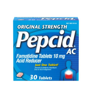 Pepcid Ac Maximum Strength Acid Reducer Tablets, 8 Count, 6 Per Pack, 6 Per Case