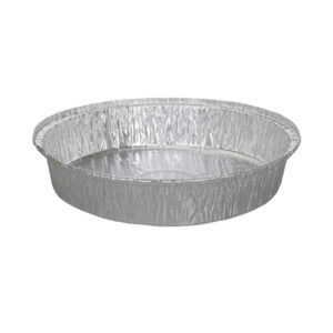 Boardwalk® Round Aluminum To-go Containers, 48 Oz, 9" Diameter x 1.66"h, Silver, 500/Carton
