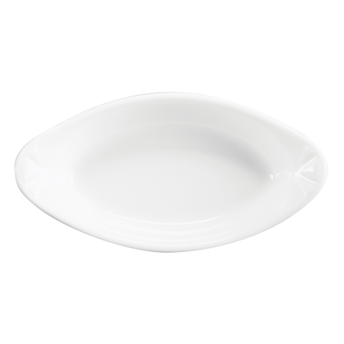 Hall China Embossed Handle Oval Rarebit (12 Oz) White, 2 Dozen