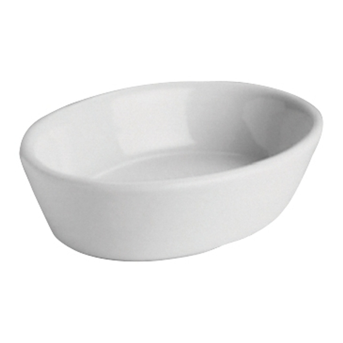Hall China Oval Baker (9 Oz) White, 2 Dozen