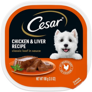 Cesar Dog Food Canine Cuisine Grilled Chicken In Sauce, 3.5 Ounce, 24 Per Case