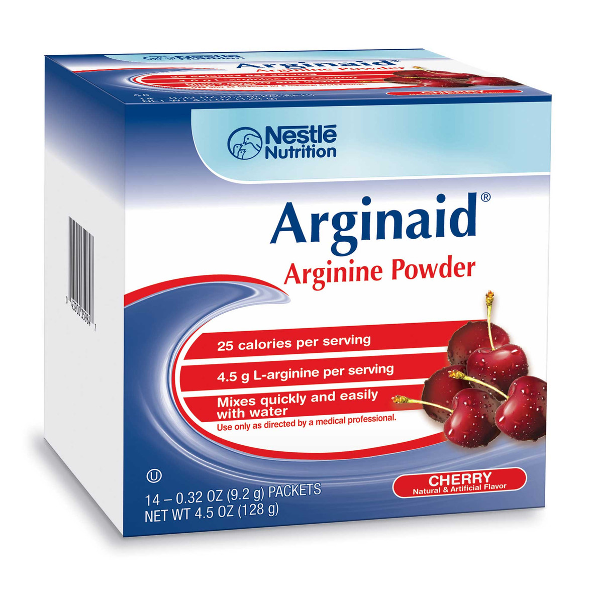 Arginaid Nestle Orange Arginine Powder Packets, 0.32 Ounce, 14 Per Box, 4 Per Case