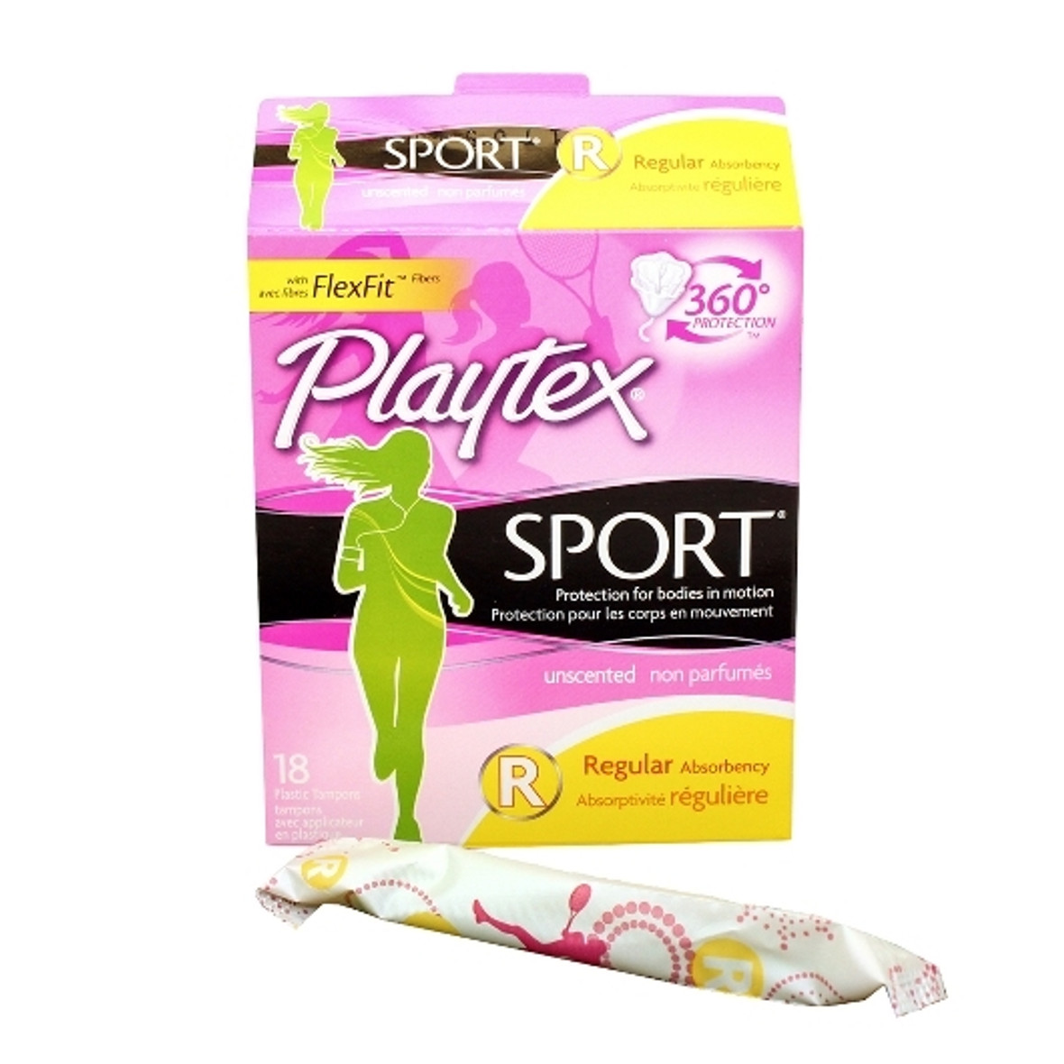 Playtex Sport Plastic Super Unscented, 18 Count, 6 Per Pack, 2 Per Case