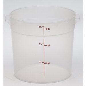 Cambro 12 Quart Clear Measuring Plastic Square Container, 6 Per Case