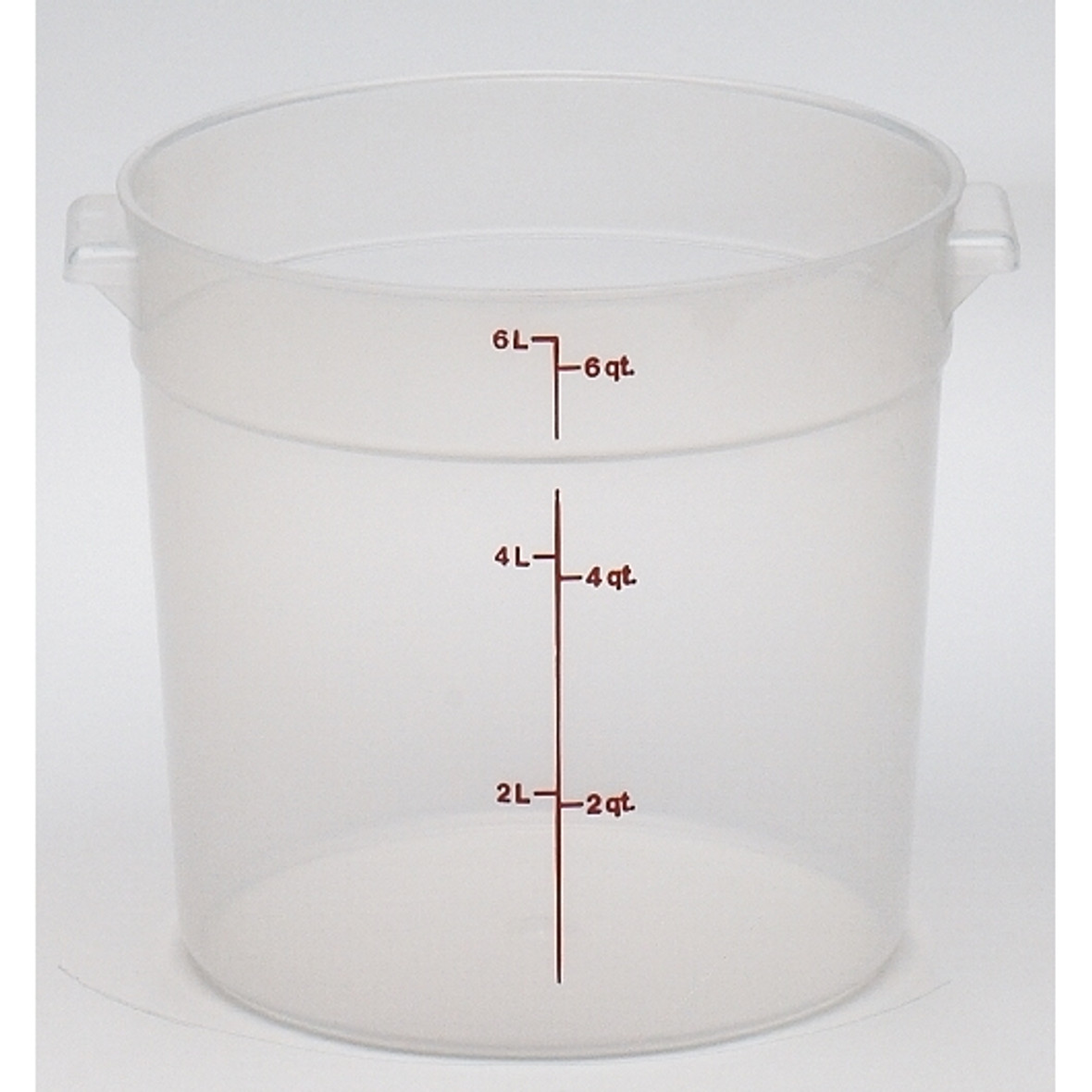 Cambro 12 Quart Clear Measuring Plastic Square Container, 6 Per Case