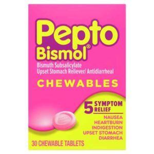 Pepto-Bismol Multi-Symptom Original Chewable Tablets, 24 Count, 1 Per Case