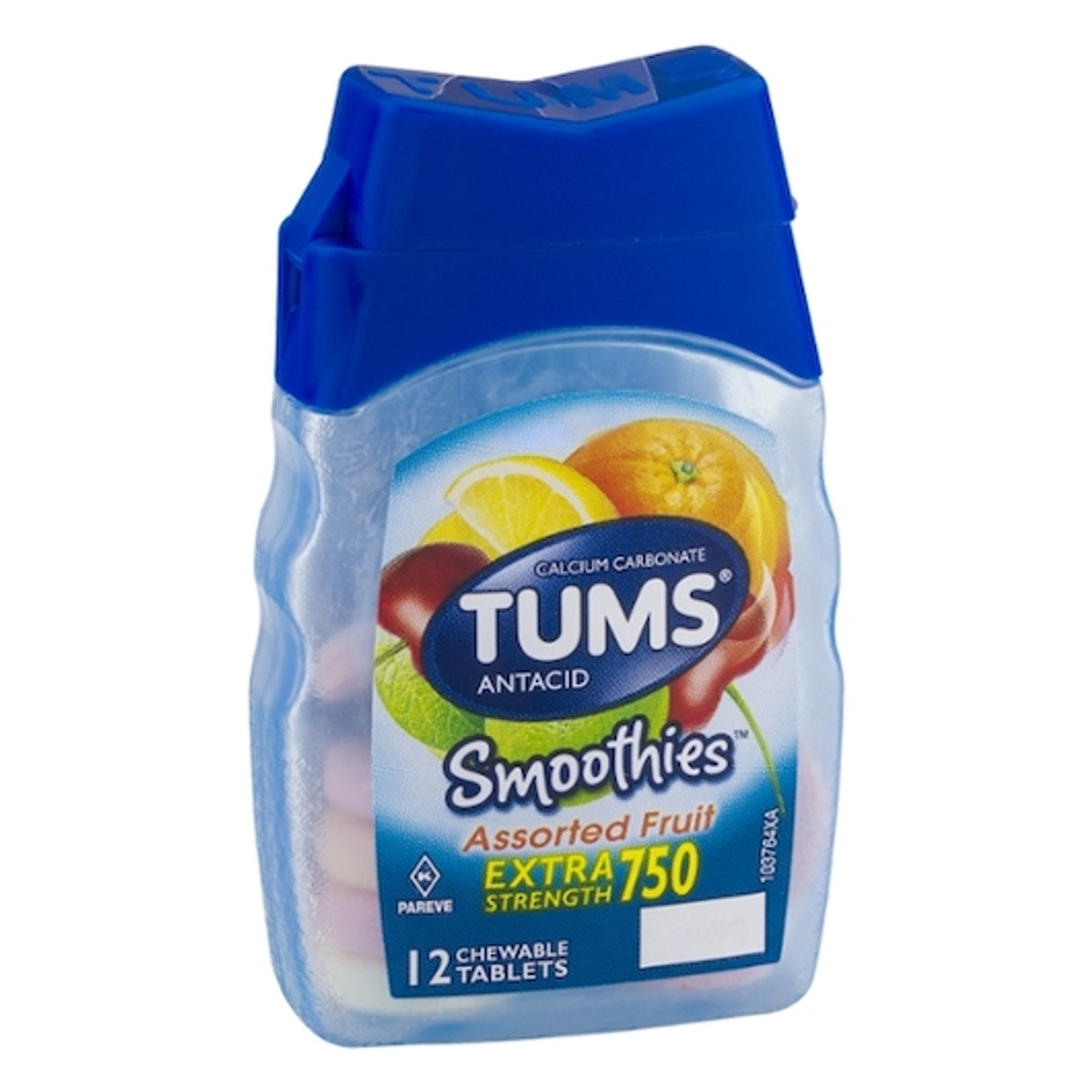 Tums Extra Strength Assorted Fruit, 12 Count, 9 Per Pack, 8 Per Case