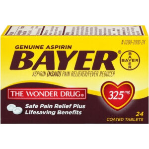 Bayer Aspirin 81Mg Tablets, 300 Piece, 4 Per Pack, 6 Per Case
