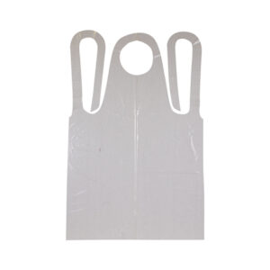 Neatgards Medium Duty Smooth White Poly Apron, 100 Each, 100 Per Pack, 1 Per Case