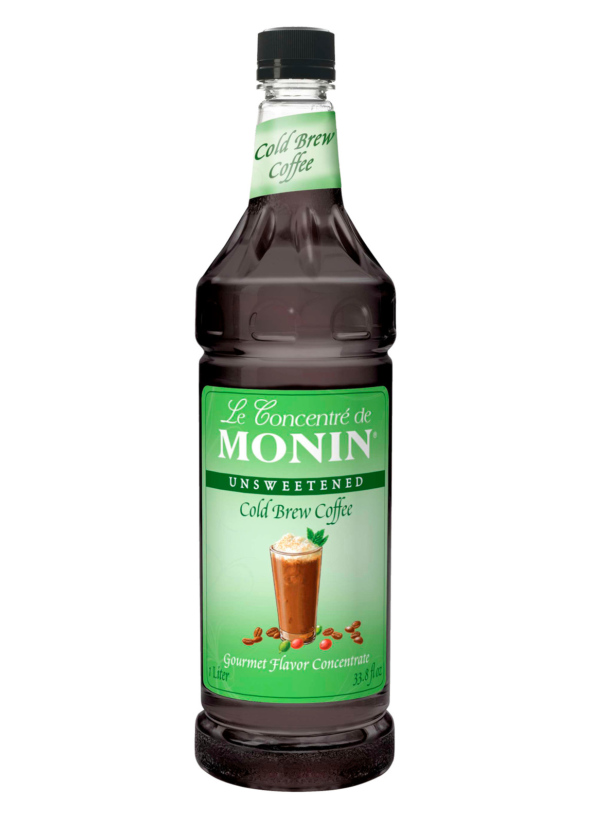 Monin Raspberry Premium Gourmet Syrup, 1 Liter Bottle - 4 Per Case