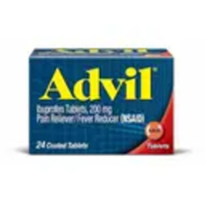 Advil  Ibuprofen Pain Reliever Tablets, 200mg, 100/box