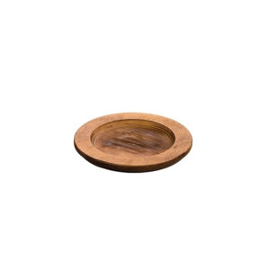Lodge Round Wood Walnut Stain Underliner, 6 Per Case