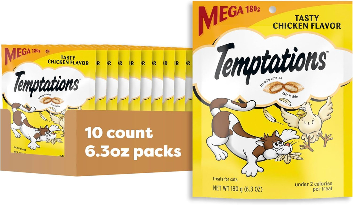 Whiskas Temptations Savory Salmon Flavor Mega Bag, 6.3 Ounce, 10 Per Case