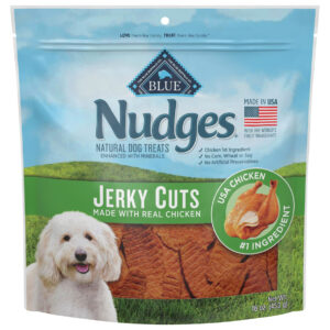 Blue Buffalo Nudges Health & Wellness Chicken Jerky Cuts Dog Treats, 10 Ounce, 6 Per Case