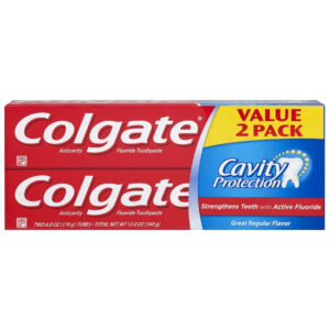 Colgate Anti-Cavity Toothpaste, Regular Flavor, 4 Ounce, 6 per Pack, 4 Packs Per Case