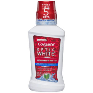 Colgate Optic White High Impact White Icy Fresh Mint Mouthwash, 16 Fluid Ounces, 6 Per Case