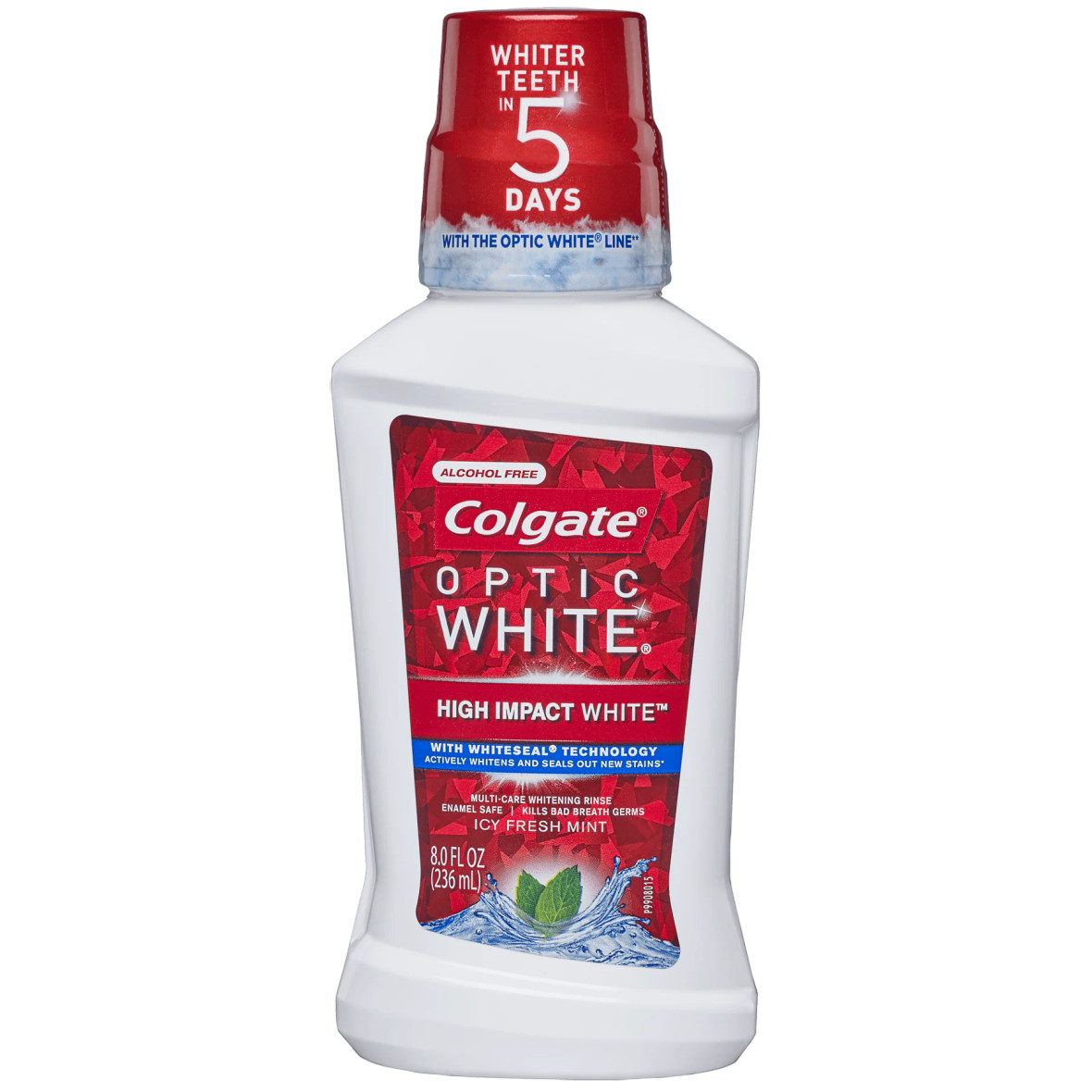 Colgate Optic White High Impact White Icy Fresh Mint Mouthwash, 16 Fluid Ounces, 6 Per Case