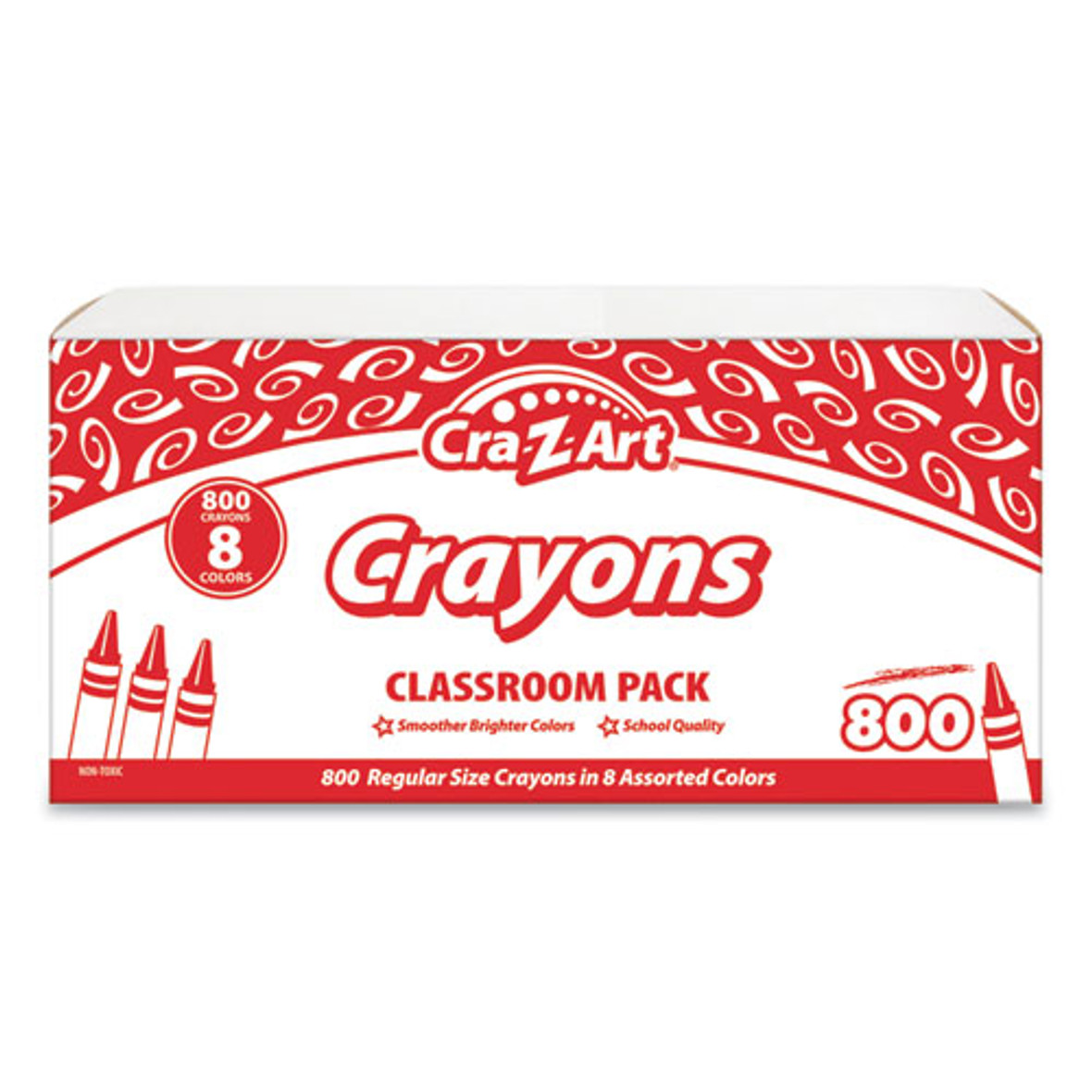 Classpack Regular Crayons, 8 Colors, 800/box