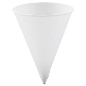 Cone Water Cups, Paper, 4 Oz, Rolled Rim, White, 200/bag, 25 Bags/carton