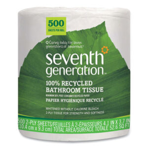 100% Recycled Bathroom Tissue, Septic Safe, 2-ply, White, 240 Sheets/roll, 48/carton