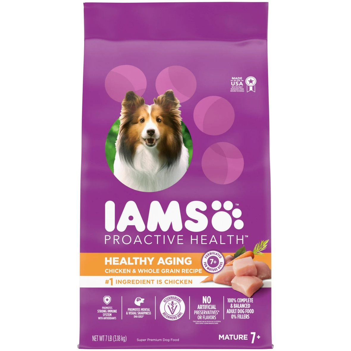 Iams Minichunks Chicken & Whole Grain Recipe, 7 Pounds, 4 Per Case
