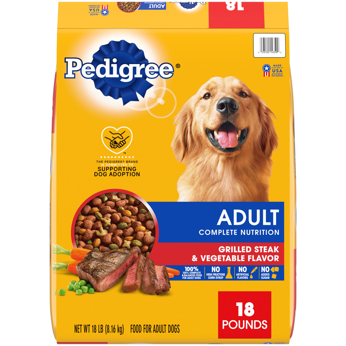 Pedigree Chicken and Vegetables Adult Dry Dog Food, 18 Pound