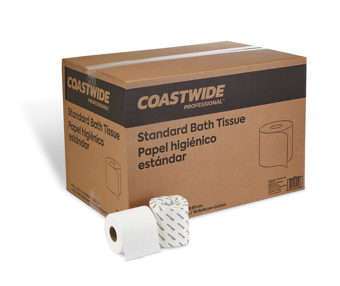 Coastwide Professional Kitchen Roll Paper Towels, 2-Ply, 11 x 8.5, White, 85 Sheets/Roll, 30 Rolls/Carton