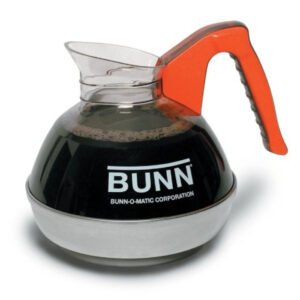 Bunn Easy Pour Black Coffee Decanter with Orange Handle, 3 Per Case