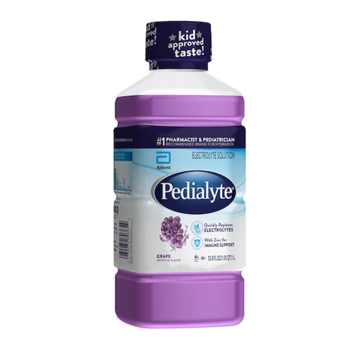 Pedialyte Strawberry 1 Liter Flavored Electrolyte Solution, 33.8 Fluid Ounce, 8 Per Case