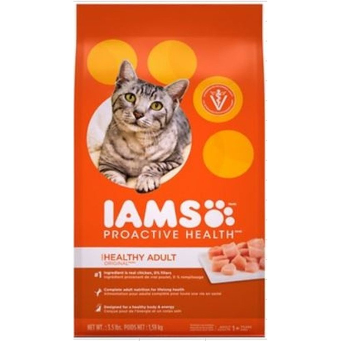 Iams Proactive Health Original Chicken Cat Food, 7 Pounds, 4 Per Case