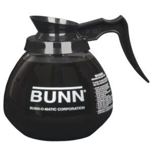 Bunn Glass 12 Cup Coffee Decanter with Orange Handle, 64 Ounce, 3 Per Case