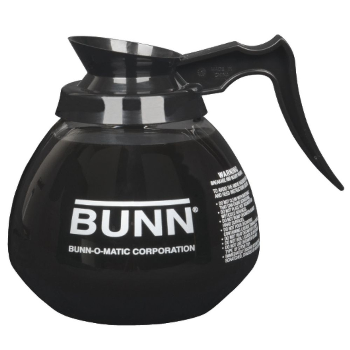 Bunn Glass 12 Cup Coffee Decanter with Orange Handle, 64 Ounce, 3 Per Case