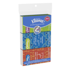 Kleenex Facial Tissues To Go Pocket Pack, 80 Count, 12 Per Case