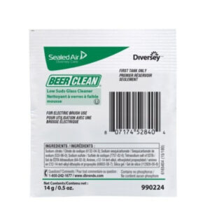 Diversey Solvent Beer Clean Mineral Powder, 0.5 Ounce, 100 Per Case